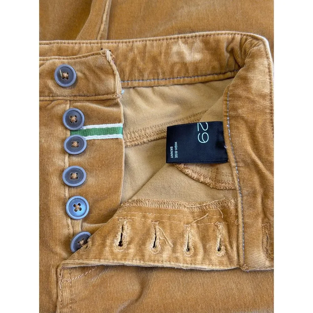 ANTHROPOLOGIE PILCRO Women’s Skinny Corduroy Button Fly Ankle Jeans Sz 29 - Picture 7 of 12